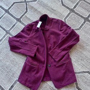 NWT Banana Republic Burgundy Mock Collar Blazer, XS